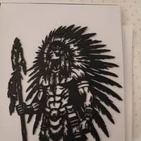 Silhouette de chef amérindien