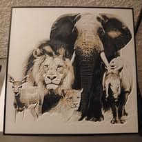 Tableau animaux de la savane
